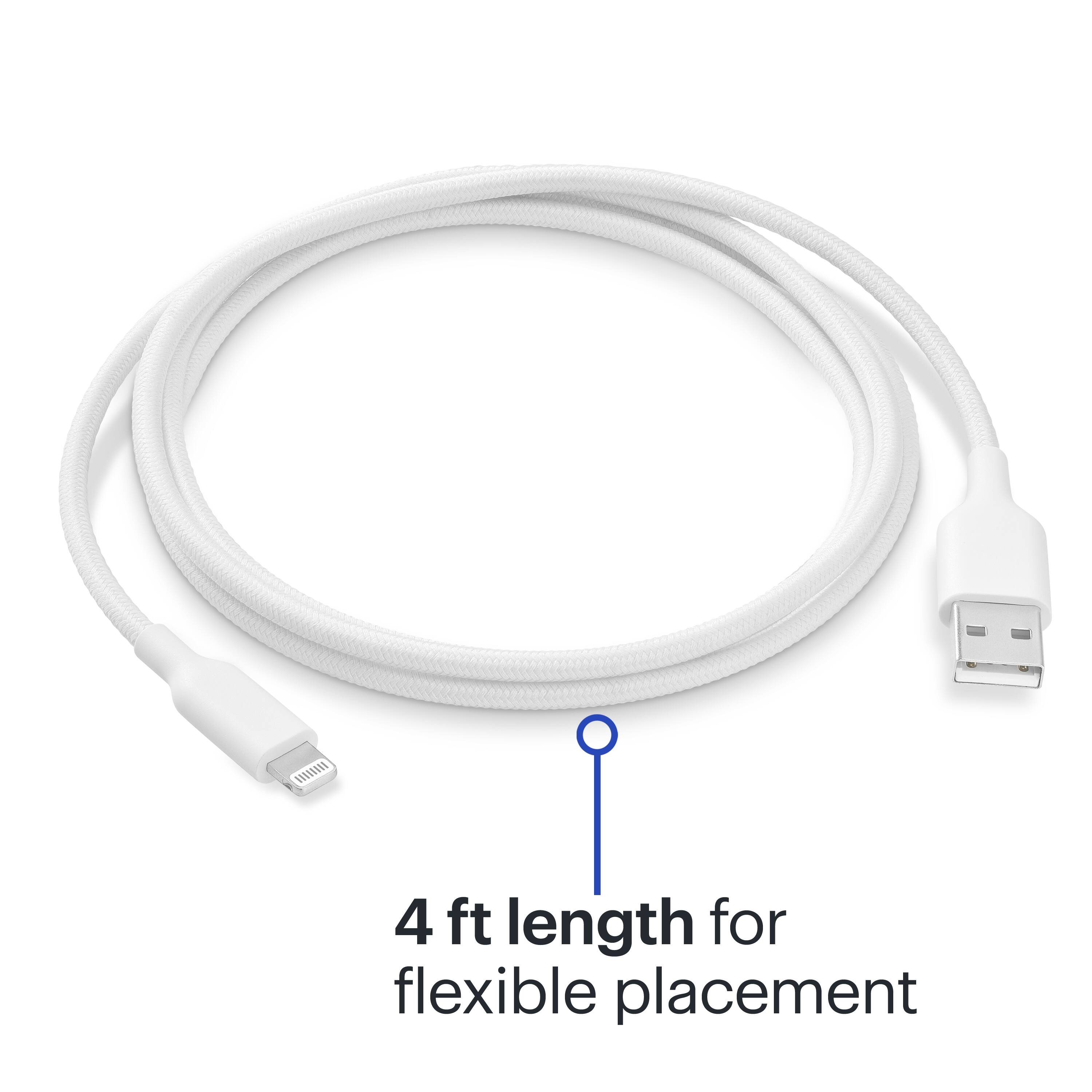 The text on the image reads: "4 ft length for flexible placement."