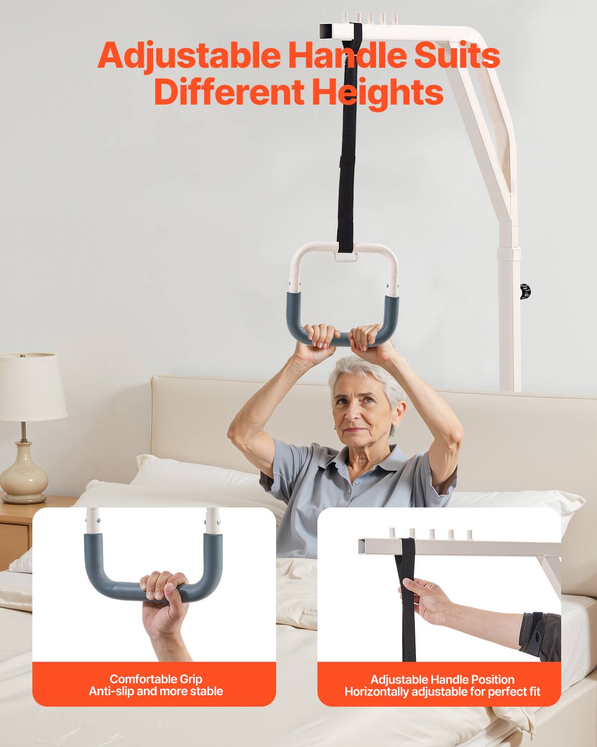 11001 Adjustable Handle Suits Different Heights Comfortable Grip Anti-slip and more stable Adjustable Handle Position Horizontally adjustable for perfect fit