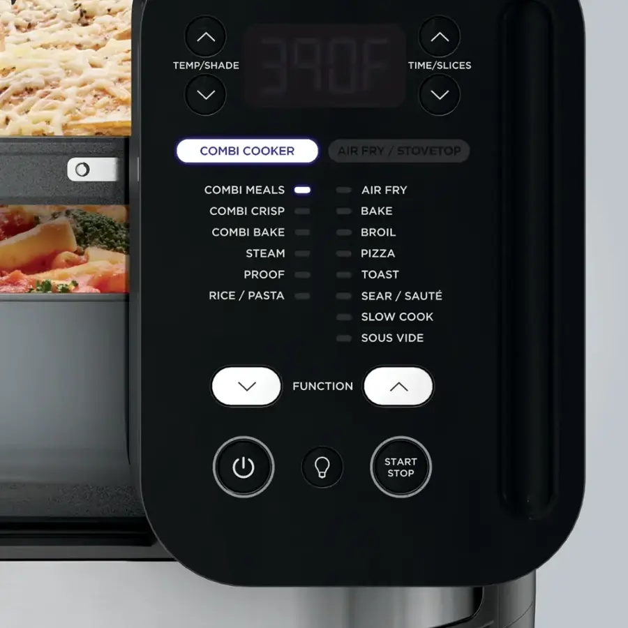 Alt View 23. Ninja - Combi All-in-One Multicooker, Oven, & Air Fryer, Complete Meals in 15 Mins, 14-in-1, Combi Cooker + Air Fry - Stainless Steel.