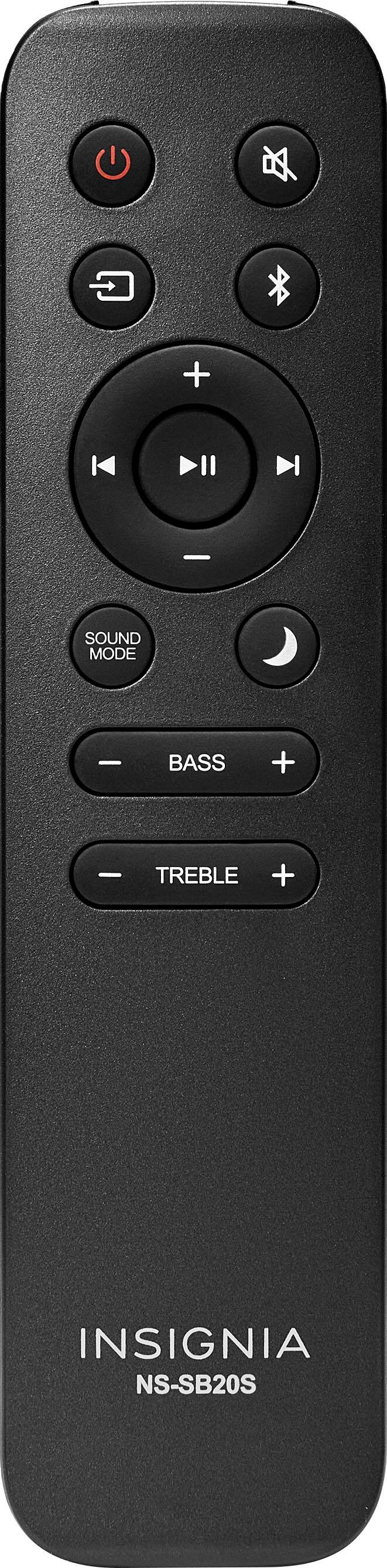 INSIGNIA NS-SB20S
+ - SOUND MODE - BASS + - TREBLE +
