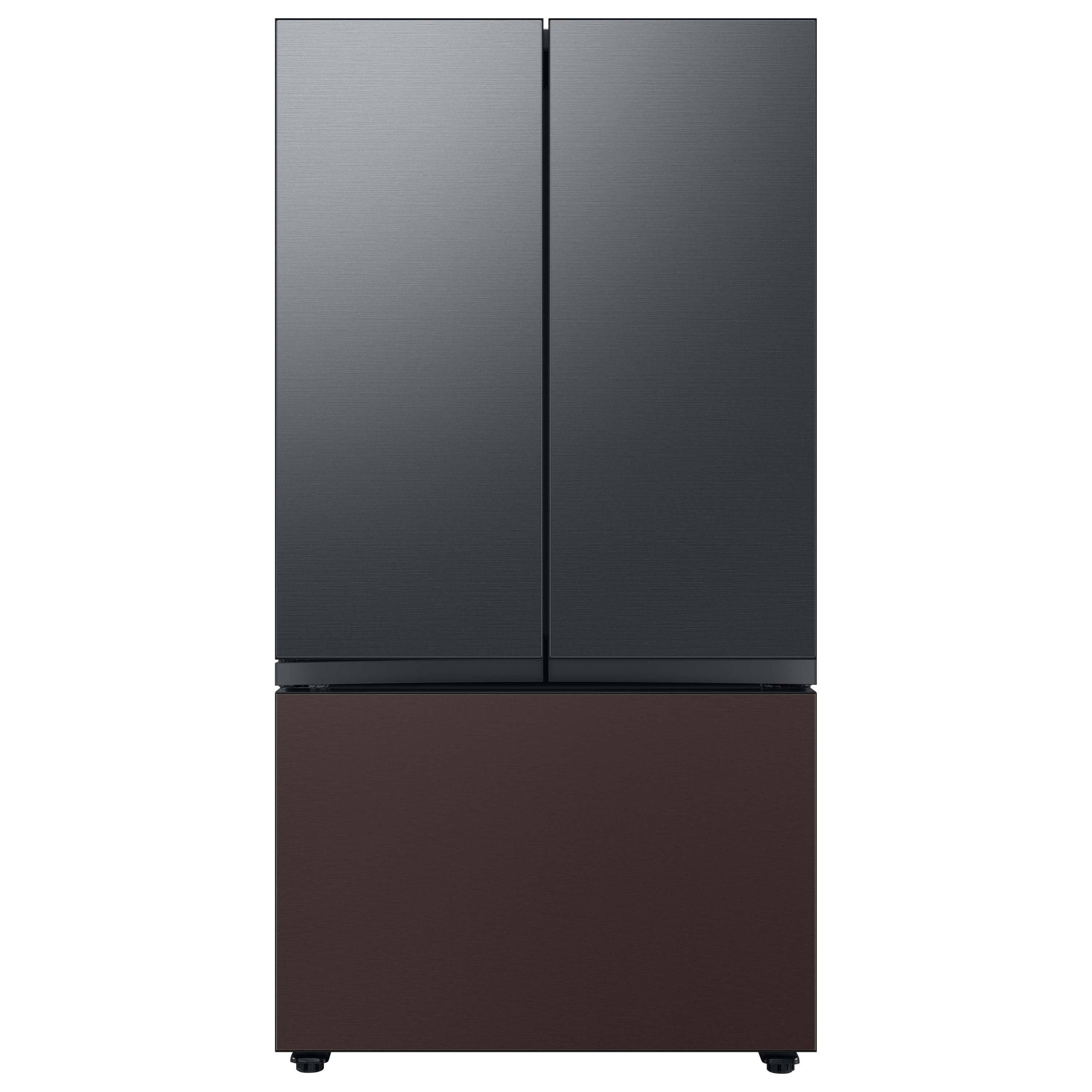 Alt View 13. Samsung - Bespoke 3-Door French Door Refrigerator Panel - Bottom Panel - Tuscan Steel.
