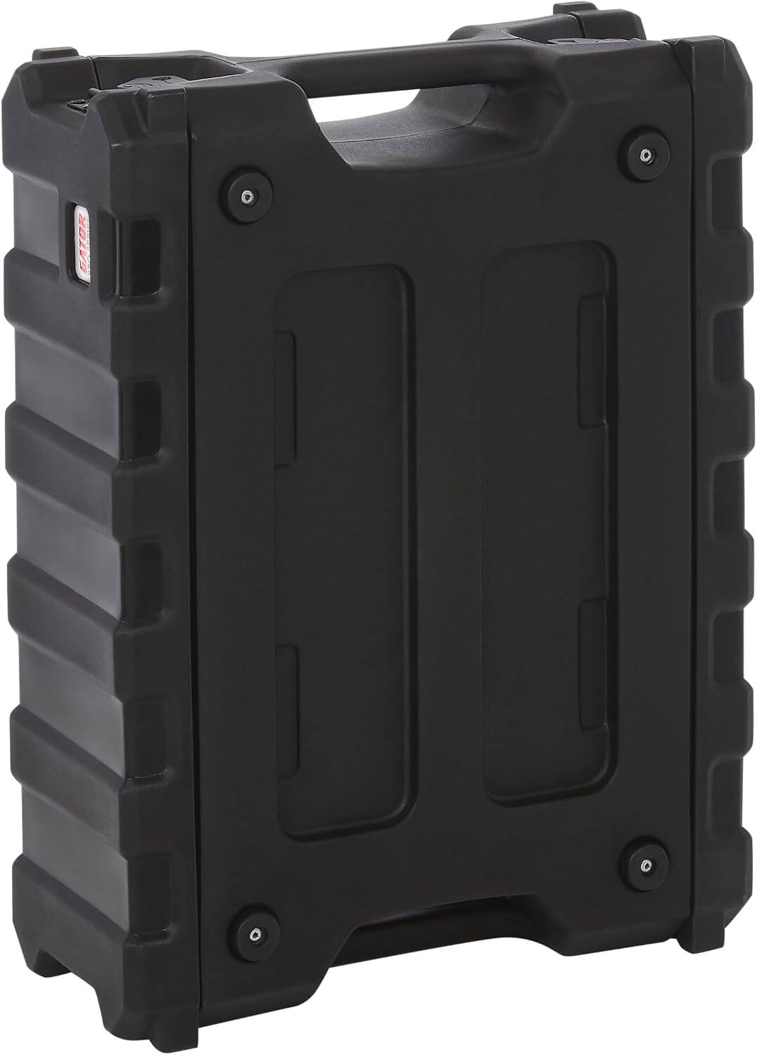 Left. Gator - 3U Shallow Rotationally Molded Rack Case with 13-Inch Depth and Dual Threaded Rails.