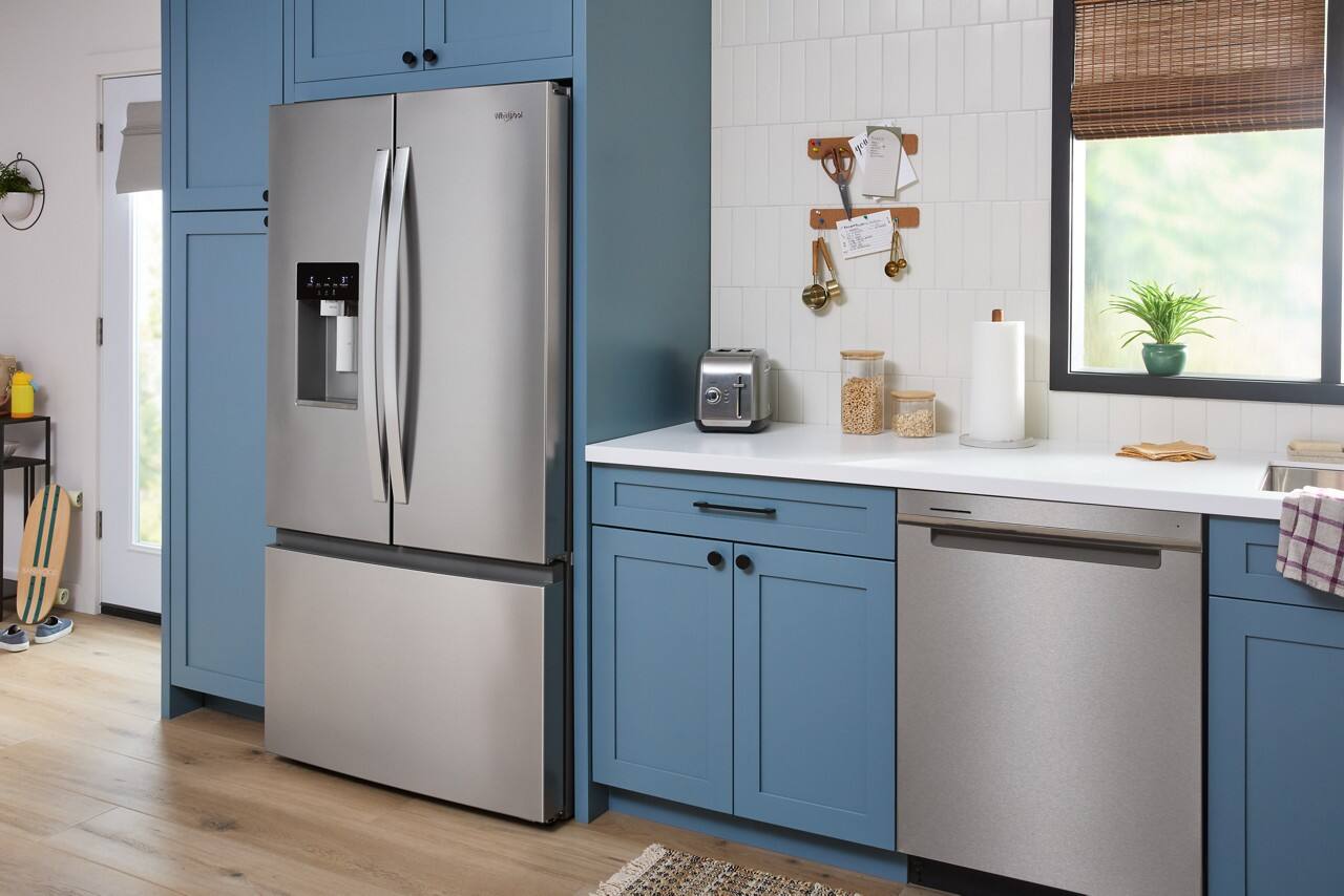 Alt View 11. Whirlpool - 36 in. Wide 23 cu. ft. French Door Refrigerator with Dual Ice Makers - Fingerprint-Resistant Stainless Finish.