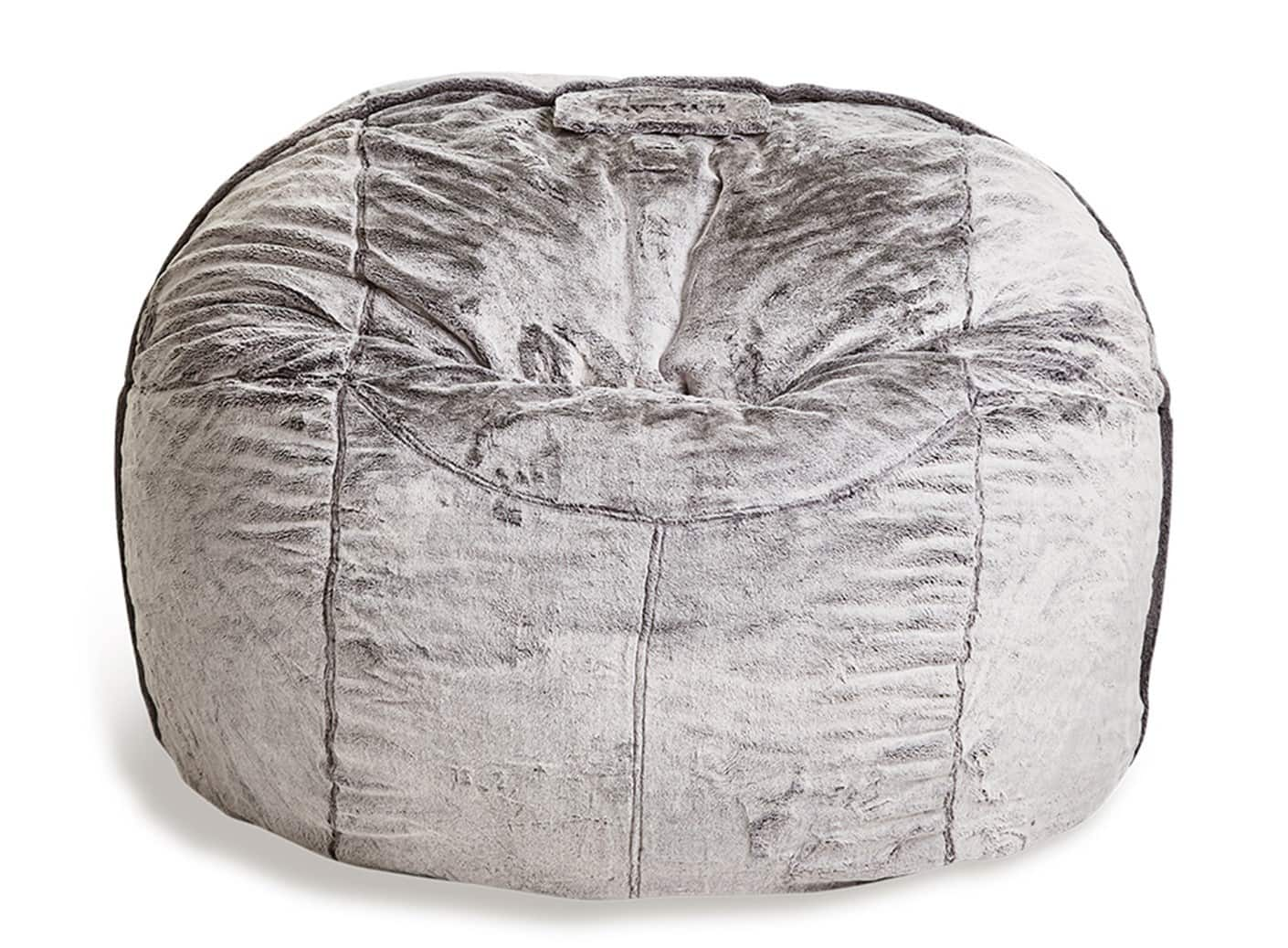 Angle View: Lovesac - SuperSac in Phur - Charcoal Wombat