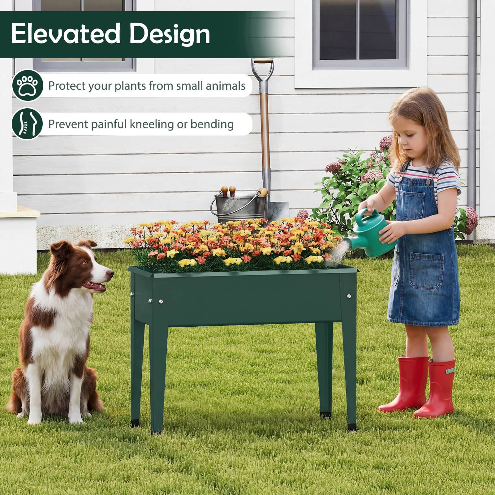 Elevated Design

- Protect your plants from small animals
- Prevent painful kneeling or bending