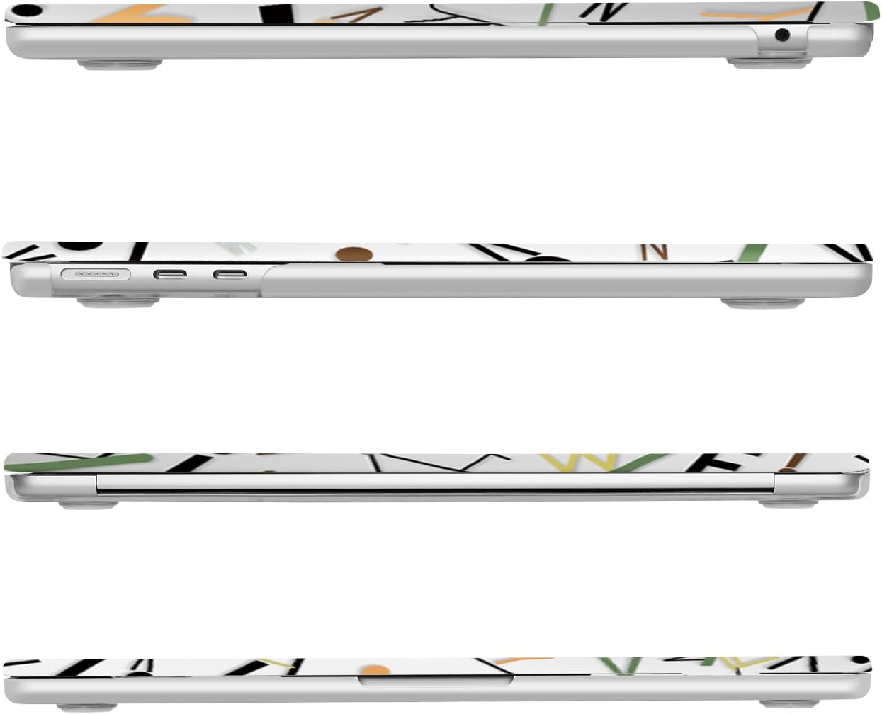 Back. mosiso - Pattern Case for MacBook Air 13 inch Case M5 M4 M3 M2 A3449 A3240 A3113 A2681 2026-2022 with Keyboard Cover - H660.