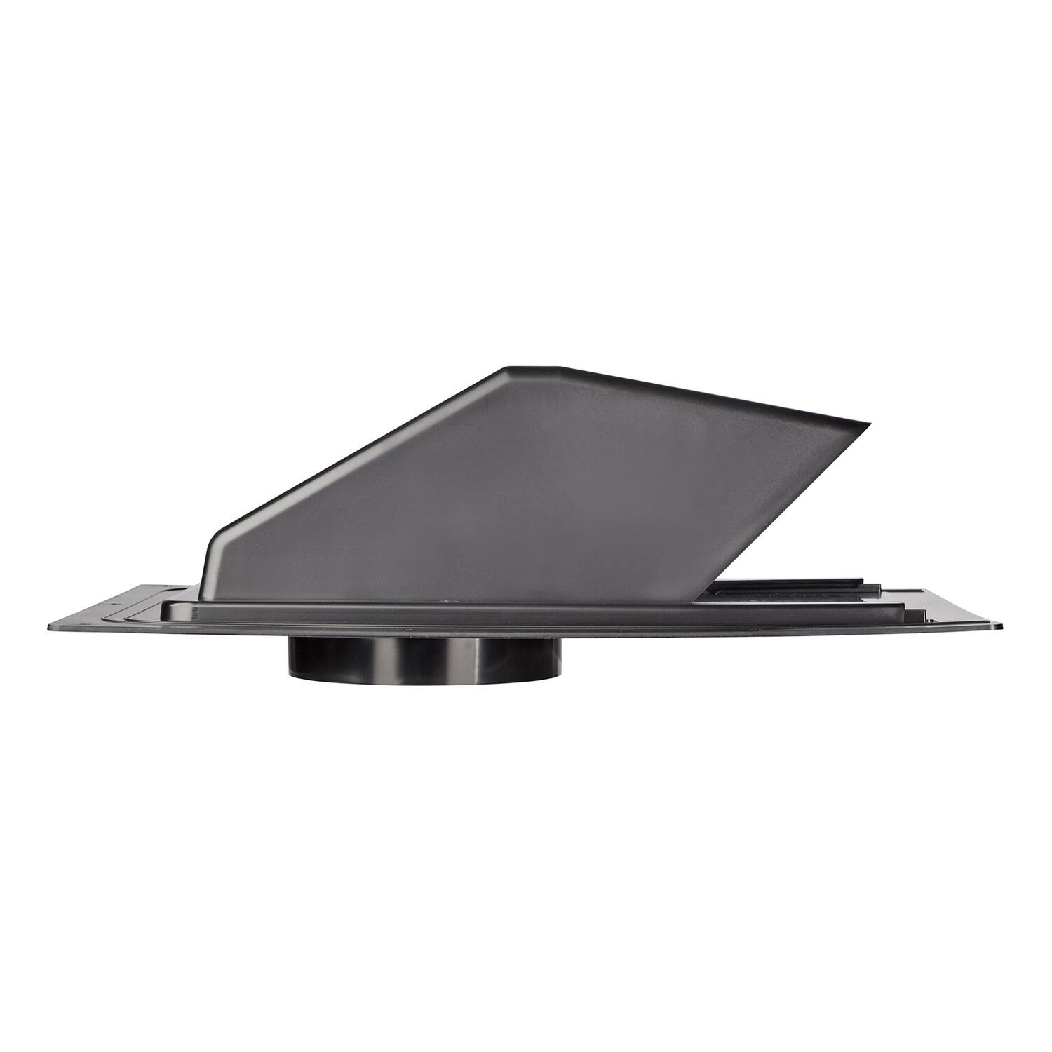 Alt View 1. Lambro - 6" ABS Plastic Roof Exhaust Vent with Damper, Screen, Snap-on Collar 356-6.