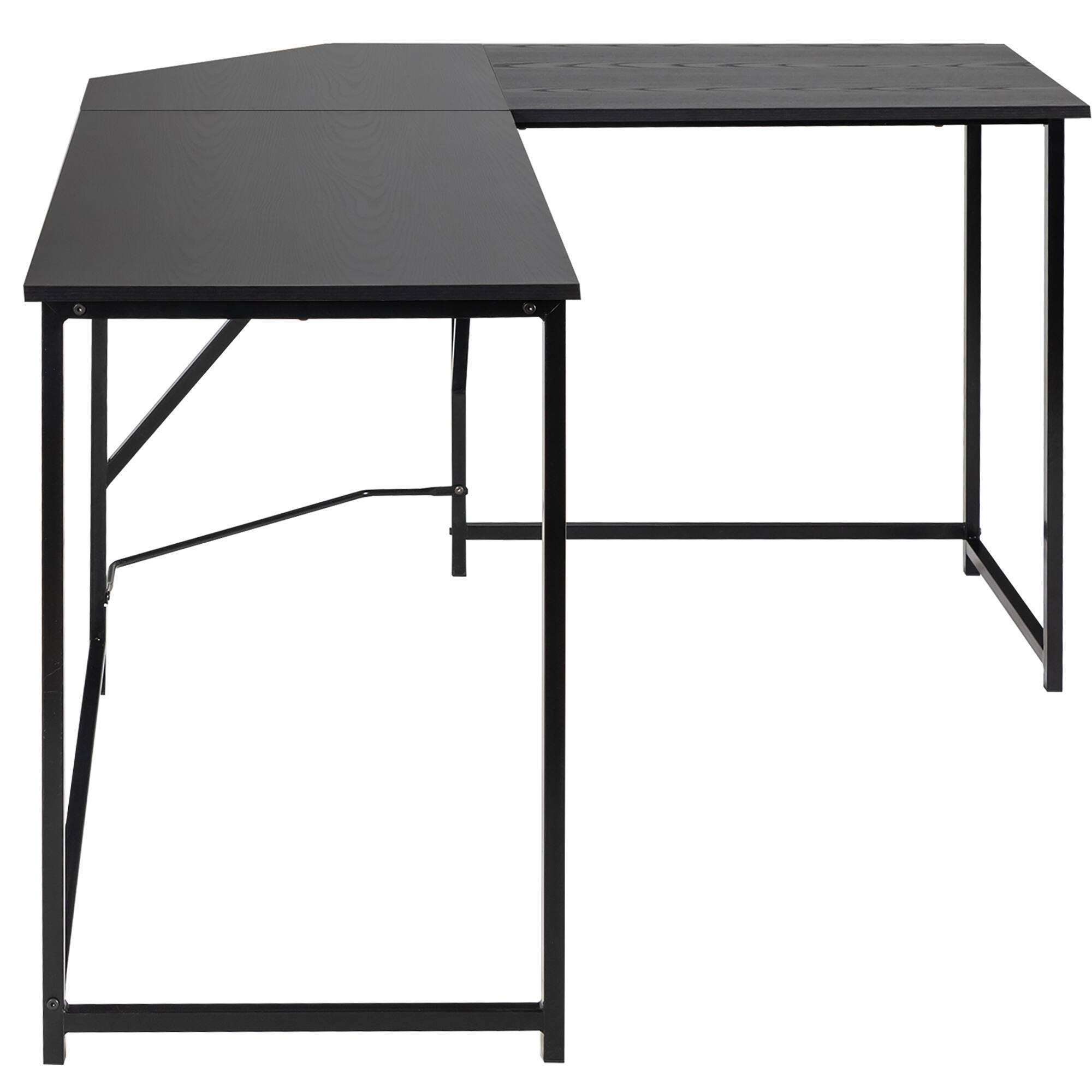 Alt View 19. Costway - L-Shaped Corner Computer Desk - 47" Wide - Black.