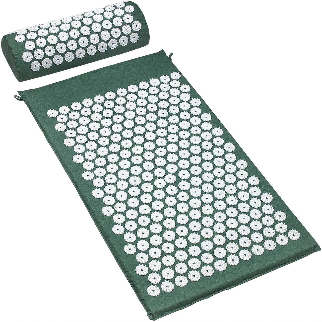 Sorbus - Deluxe Acupressure Mat Pillow Set - Green