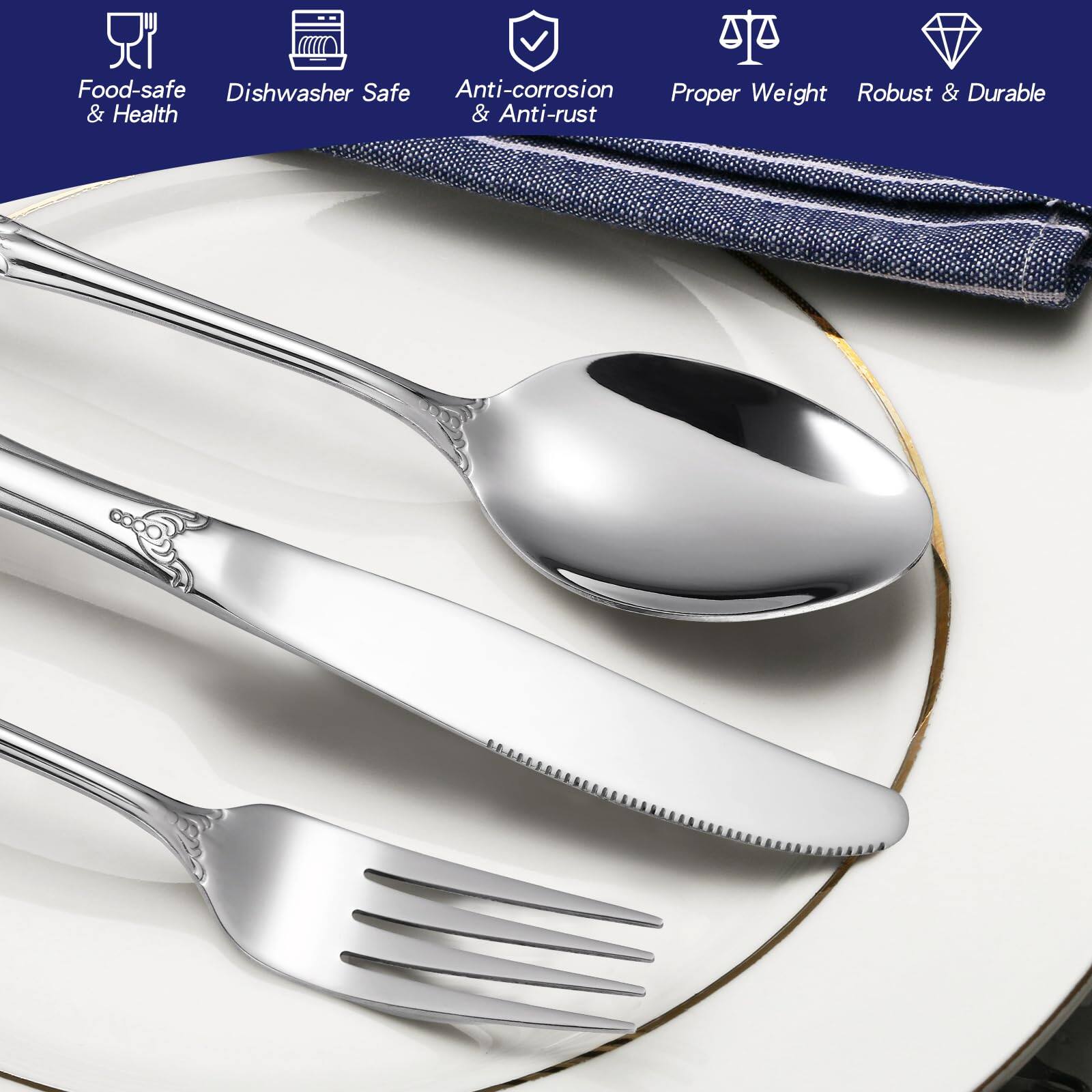 - Food-safe & Health
- Dishwasher Safe
- Anti-corrosion & Anti-rust
- Proper Weight
- Robust & Durable