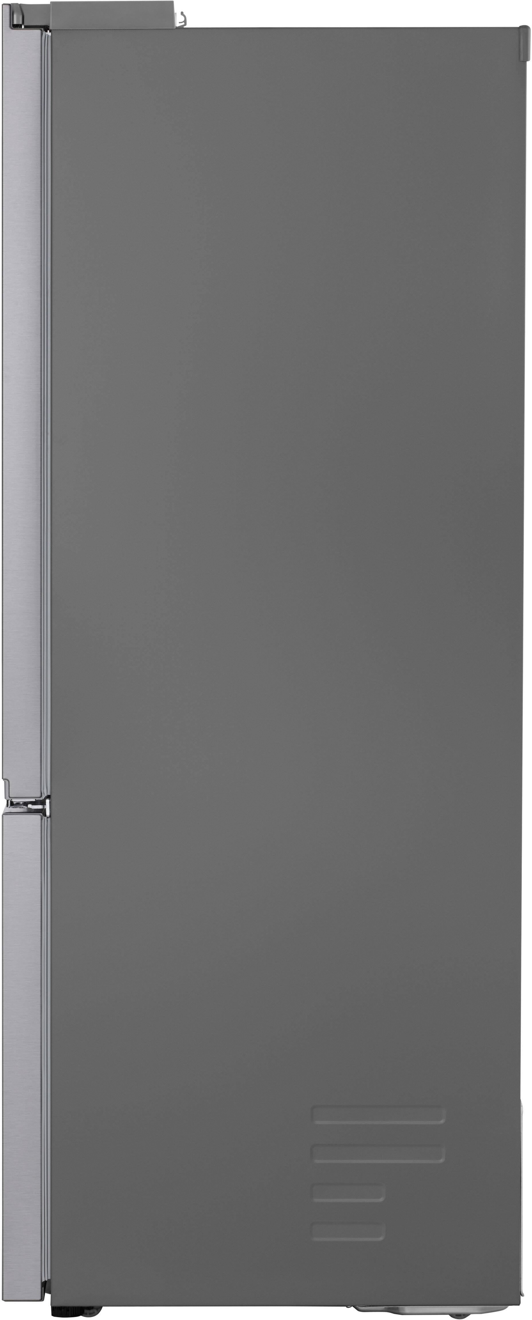 Alt View 27. LG - Counter-Depth MAX 23.7 Cu. Ft. 3-Door Smart French Door Refrigerator with Zero Clearance Hinge System - PrintProof Stainless Steel Look.