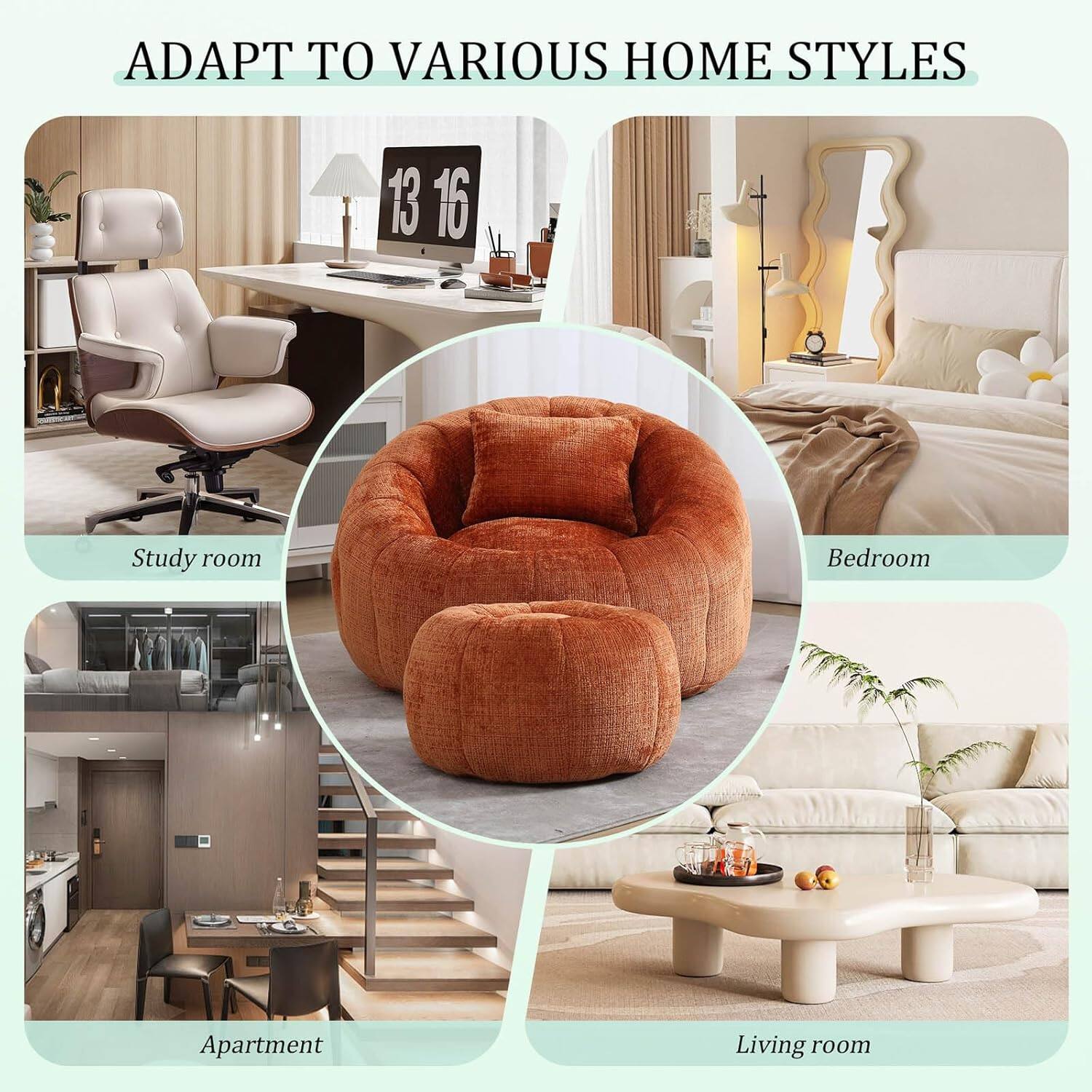 ADAPT TO VARIOUS HOME STYLES

- Study room
- Bedroom
- Apartment
- Living room