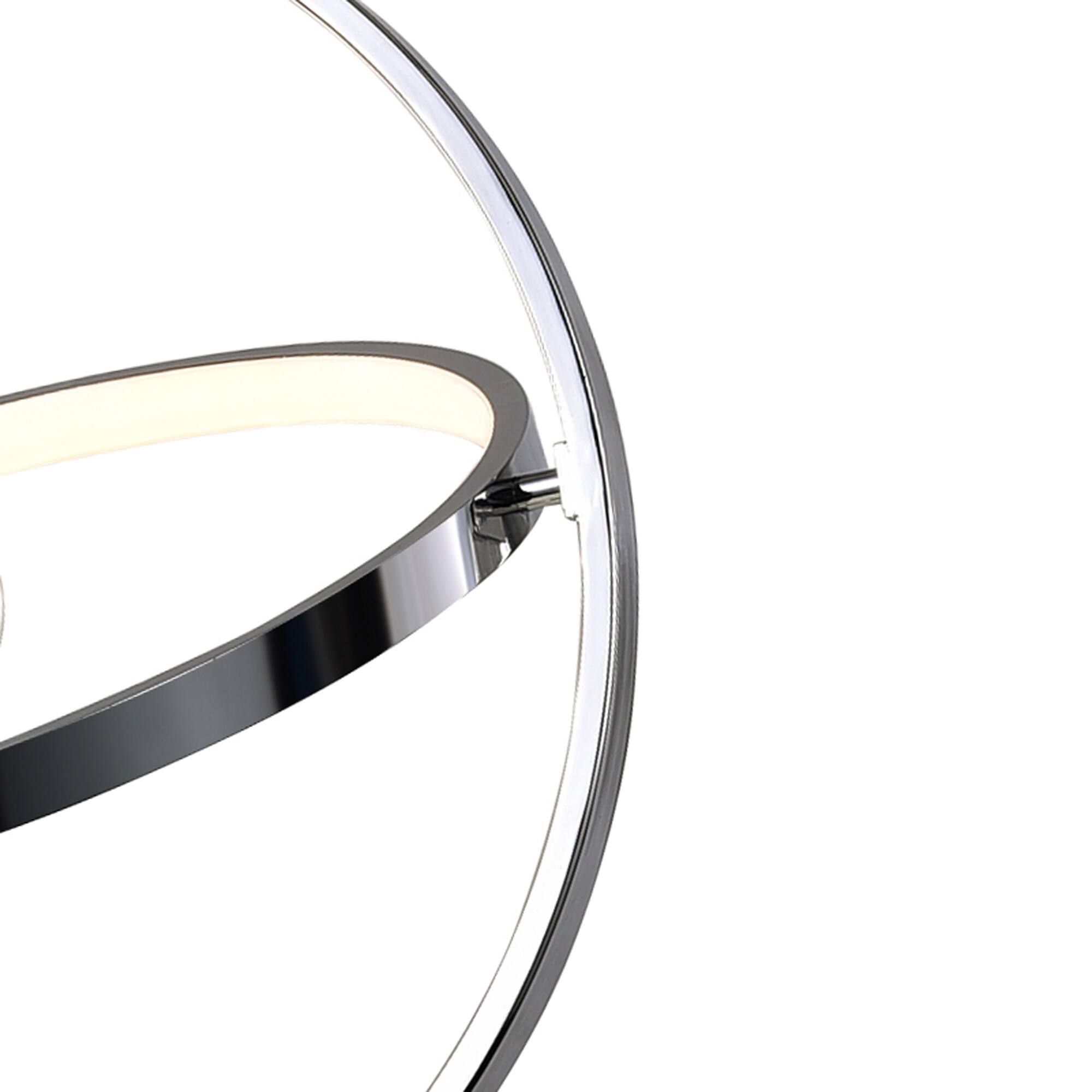 Angle. CWI Lighting - Colette LED Chandelier With Chrome Finish - Chrome.