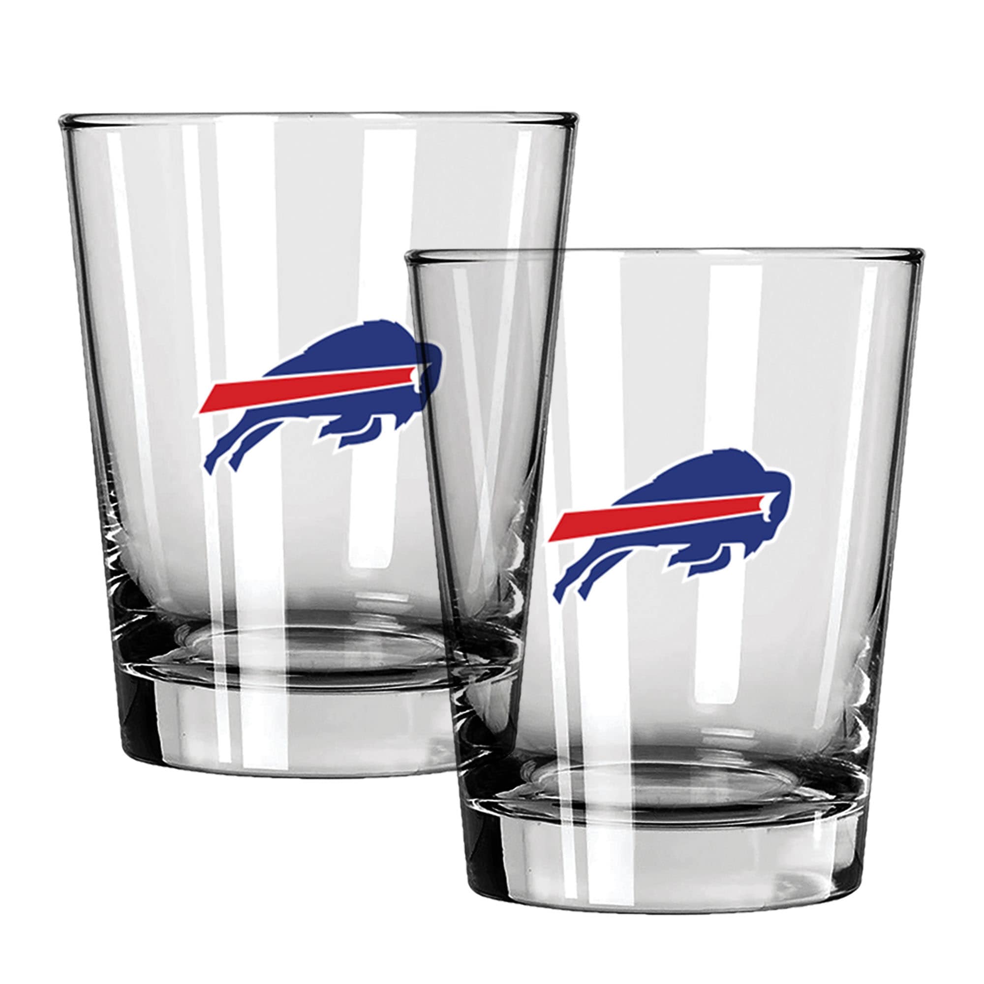 Front. The Memory Company - Buffalo Bills 15oz. Two-Pack Rocks Glass Gift Set - Multicolor.
