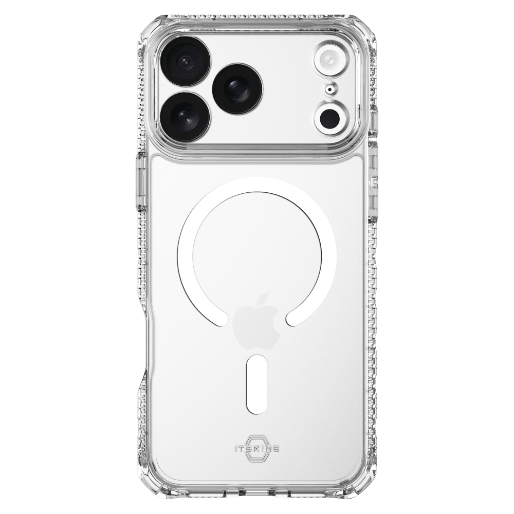 Front. Itskins - HYBRID R // CLEAR MagSafe Case for Apple iPhone 18 Pro / 17 Pro - Clear.