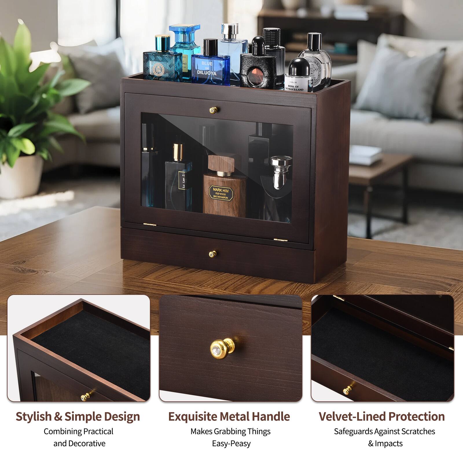 BLUE - DILUOYA - MTER MAR - M 0

Stylish & Simple Design
Combining Practical and Decorative

Exquisite Metal Handle
Makes Grabbing Things Easy-Peasy

Velvet-Lined Protection
Safeguards Against Scratches & Impacts