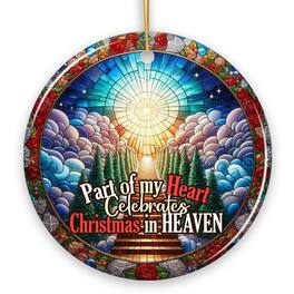 OrnamentallyYou - Stairway to Heaven Stained Glass Ornament Christmas in Heaven Memorial Gift - Multi-colored