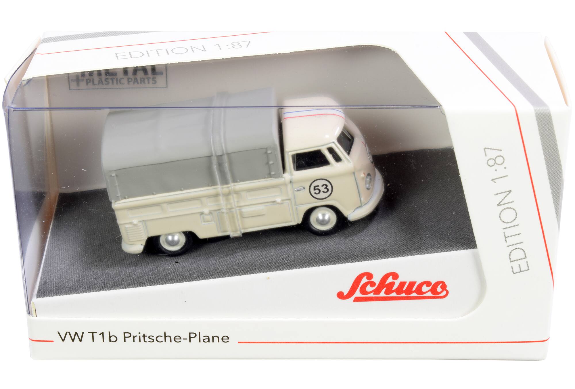 EDITION 1:87  
PLASTIC PARTS  

Schuco  
VW T1b Pritsche-Plane  

EDITION 1:87  

53