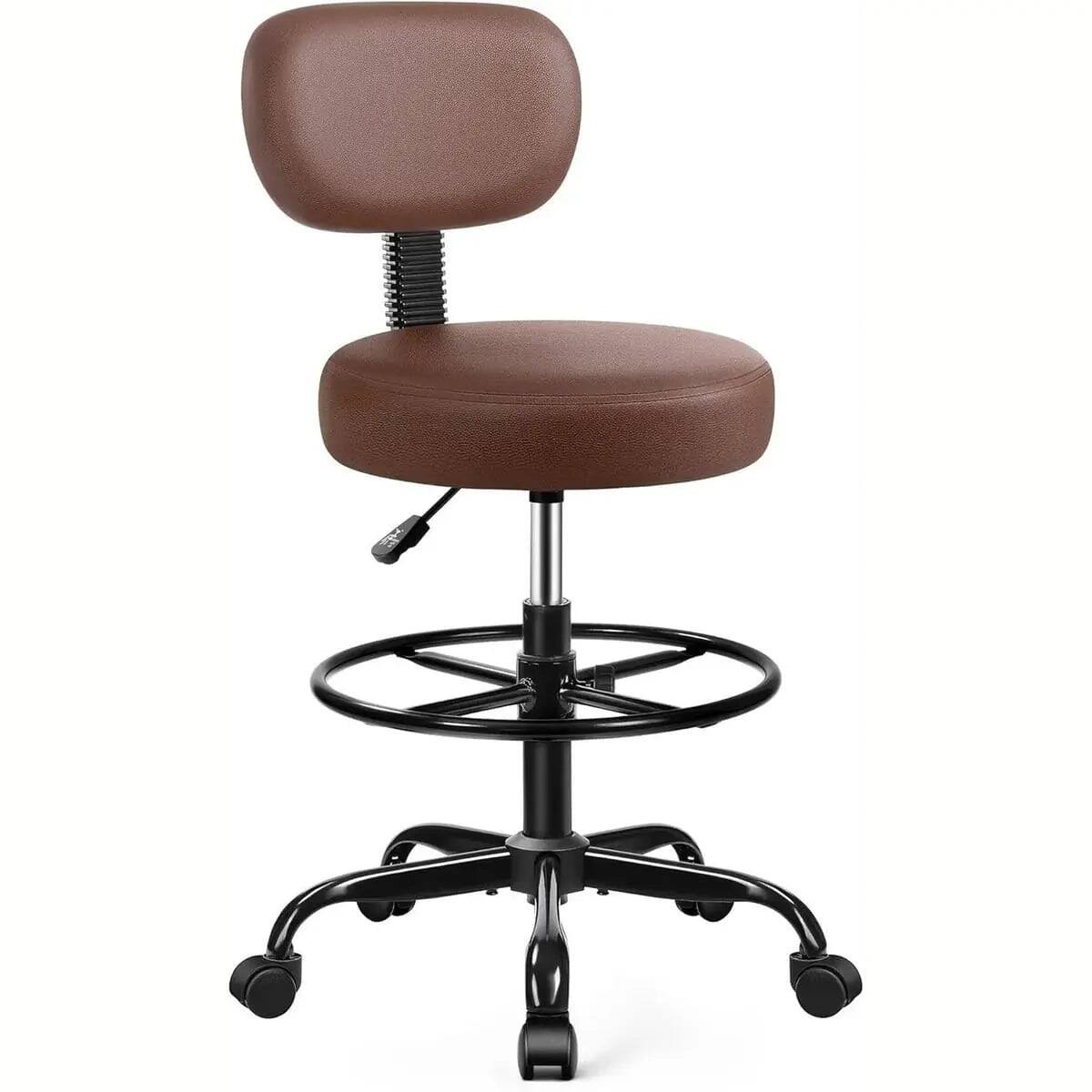 Brick Attic Ergonomic Adjustable PU Leather Swivel Drafting Chair with ...