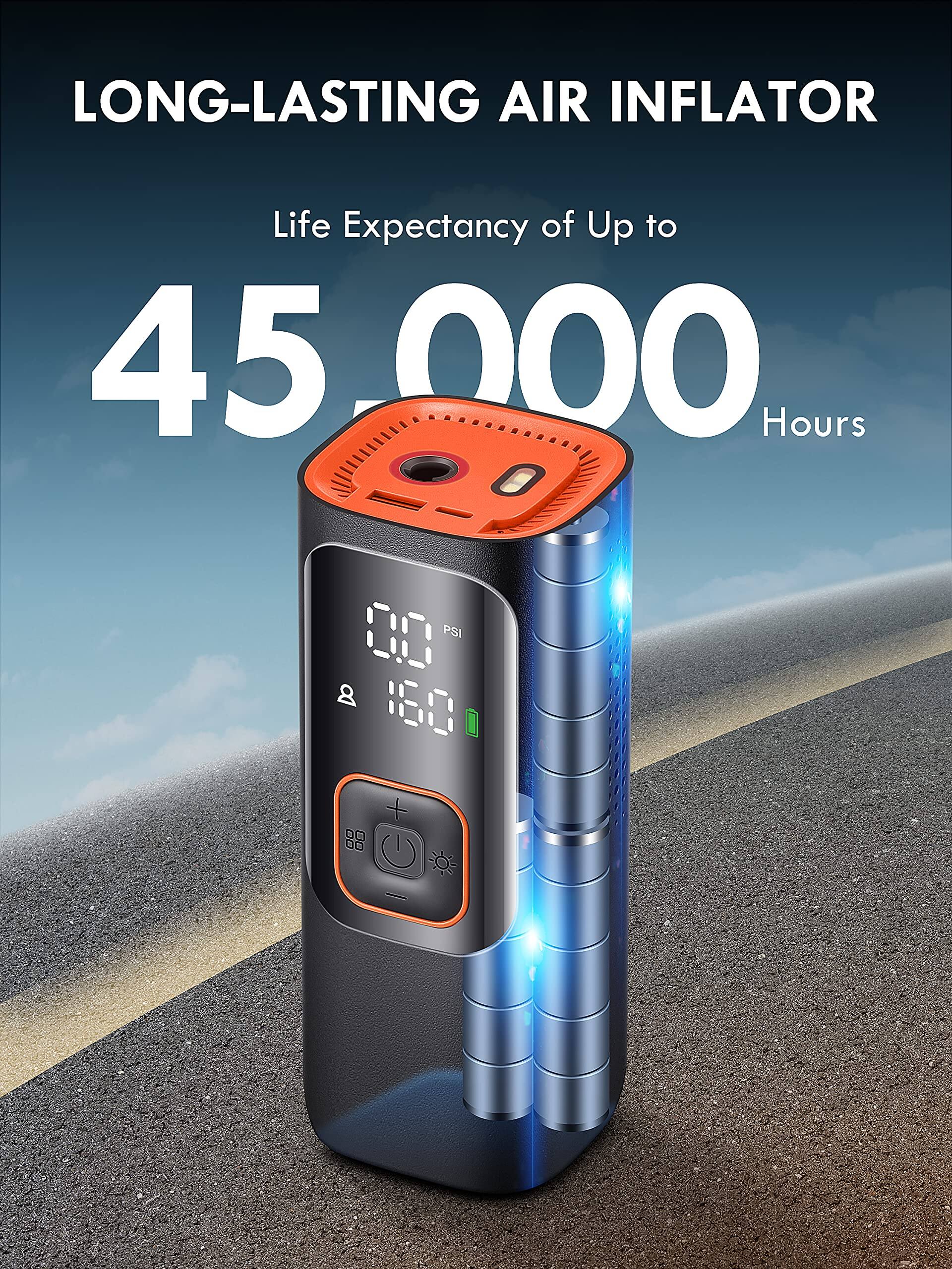 LONG-LASTING AIR INFLATOR

Life Expectancy of Up to 45,000 Hours