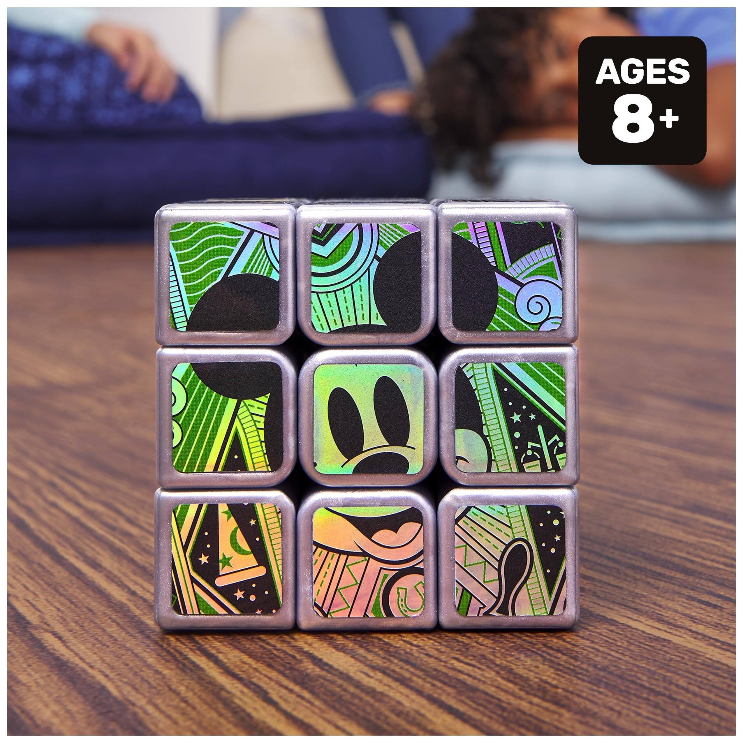 Angle. Disney - Rubik’s Cube Disney 100th Anniversary Metallic Platinum 3x3 Cube | Fidget Toy 8+ - Multicolor.