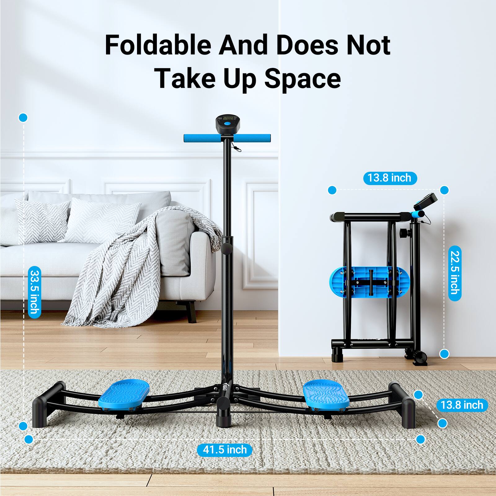 Foldable And Does Not Take Up Space

- 33.5 inch
- 41.5 inch
- 22.5 inch
- 13.8 inch
- 13.8 inch