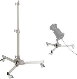 Neewer - Heavy Duty Light Stand, 3.2ft, 22lb Load, Casters - Silver