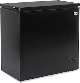 Circus Cirle - 12.0 cubic feet horizontal deep freezer, with 7-level adjustable thermostat, removable storage basket - Black