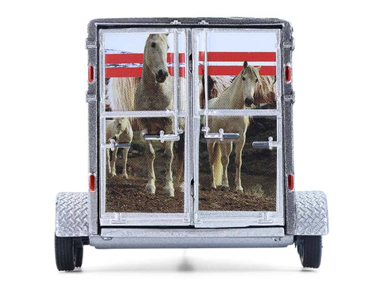 Alt View 5. Greenlight - Horse Trailer Silver with Custom Horse Wrap "Down on the Farm" Series 11 1/64 Diecast Model by Greenlight.