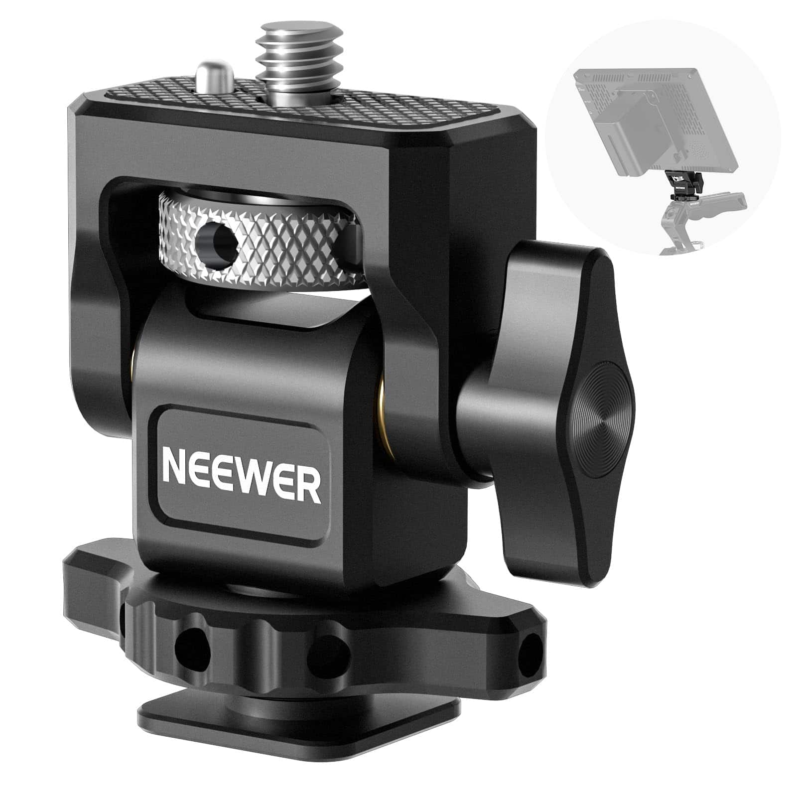 Neewer - Monitor Mount 2-Pack, Cold Shoe, 360°/180°