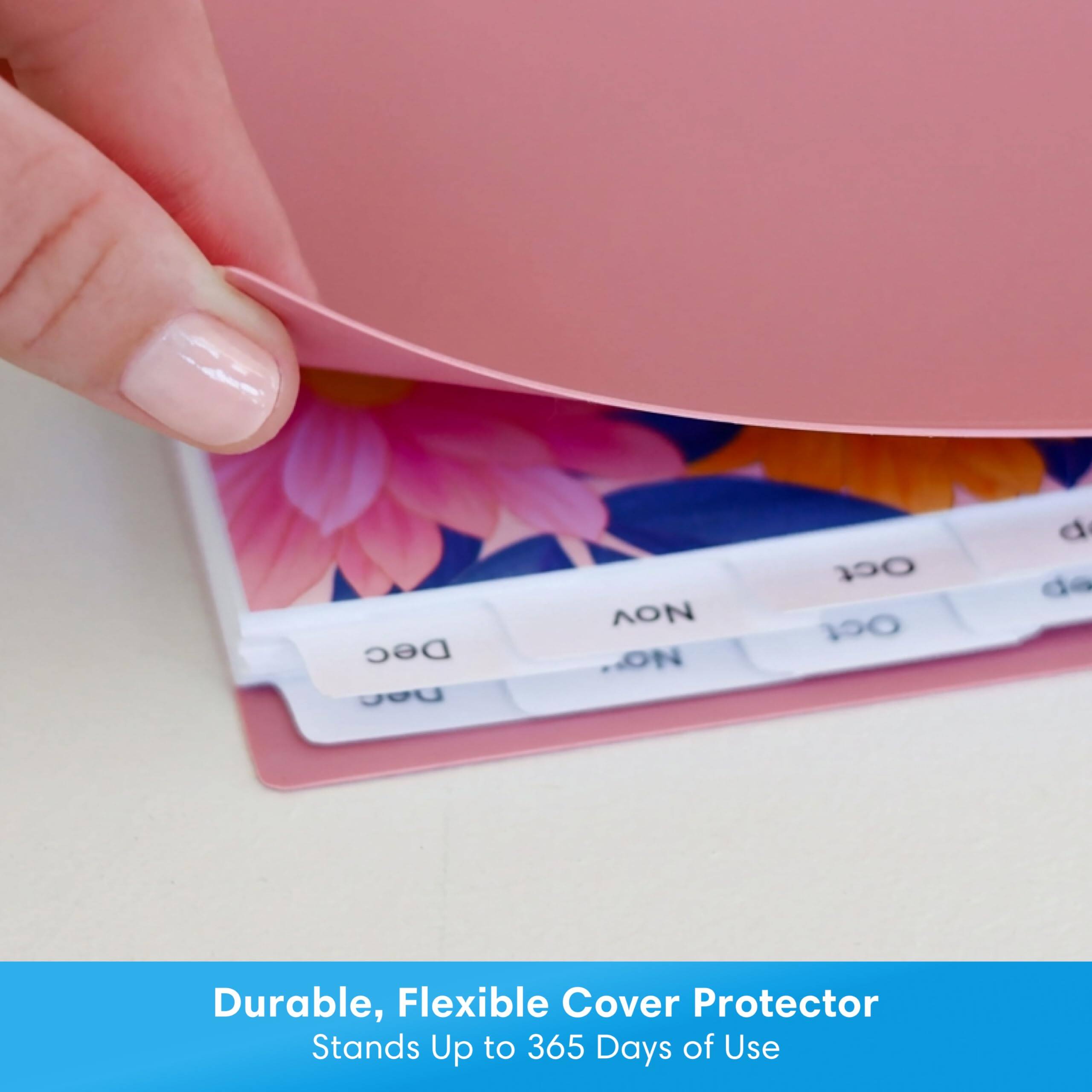 Dec Dec  
Nov ON  
Oct Oct  
d de  

Durable, Flexible Cover Protector Stands Up to 365 Days of Use
