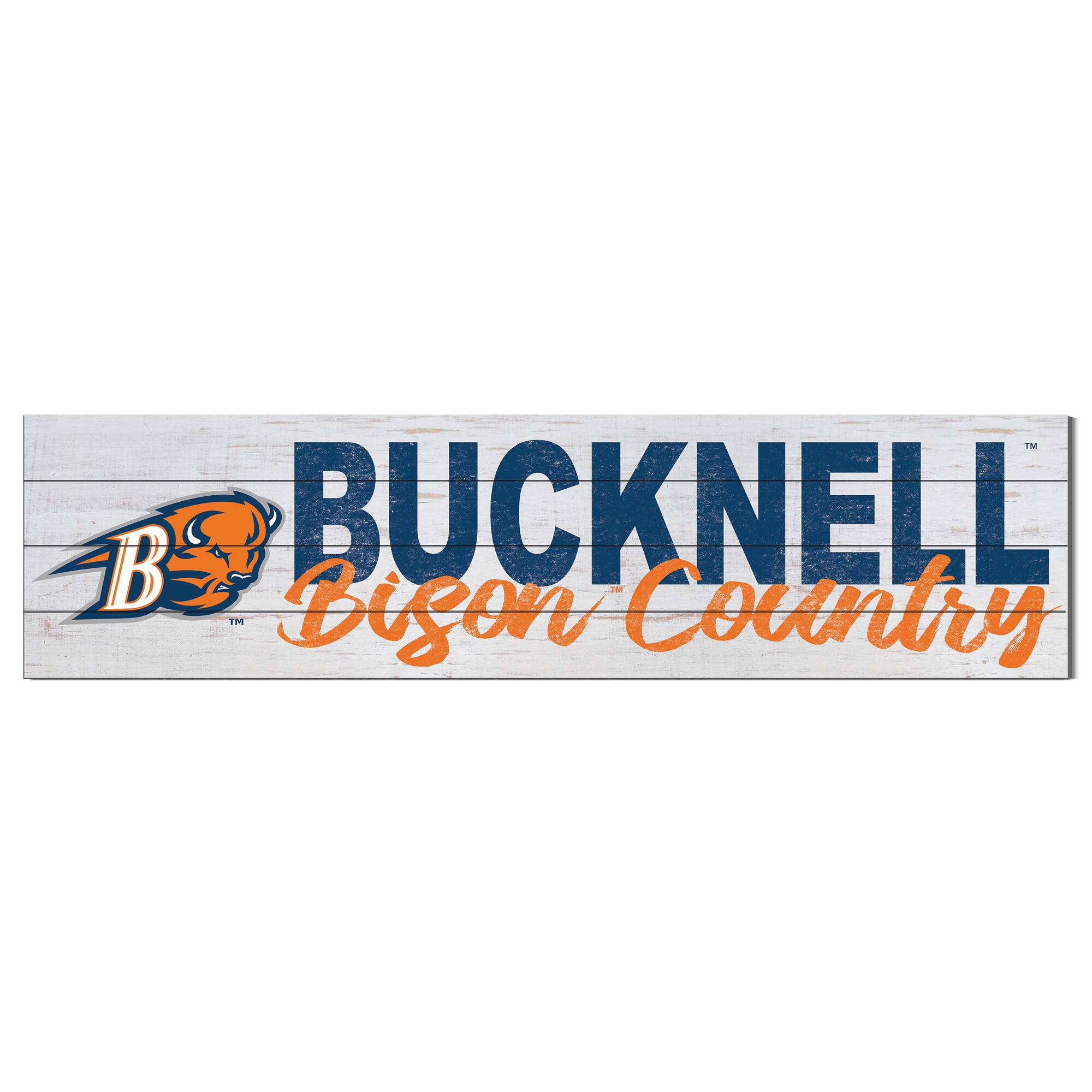 Bucknell Bison 40'' x 10'' Logo Sign