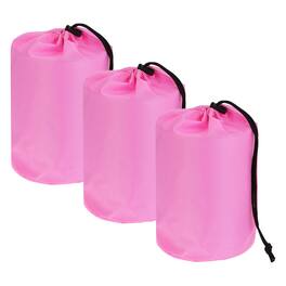 Unique Bargains - Drawstring Bag with Toggle & Cinch - Portable Outdoor Ditty Storage Sack, 5x10in for Backpacking Camping - Pink