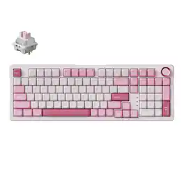Keychron - J3 SE 96% Wireless RGB Mechanical Keyboard with Hot-Swappable Sakura Milk Switch and QMK/Built-in AI Launcher - Pink