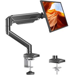 Comfort Essence - Monitor Arm Desk Mount Fits 13 To Computer Screens Holds 4 4 Display Vesa Adjustable Double Stand With Clam - Black Single