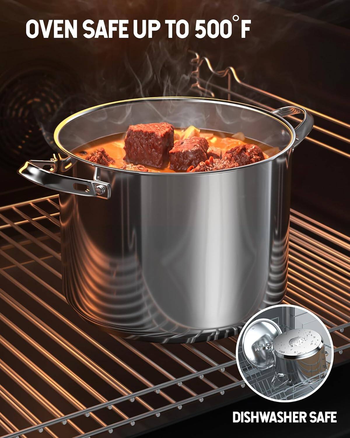 OVEN SAFE UP TO 500°F  
DISHWASHER SAFE
