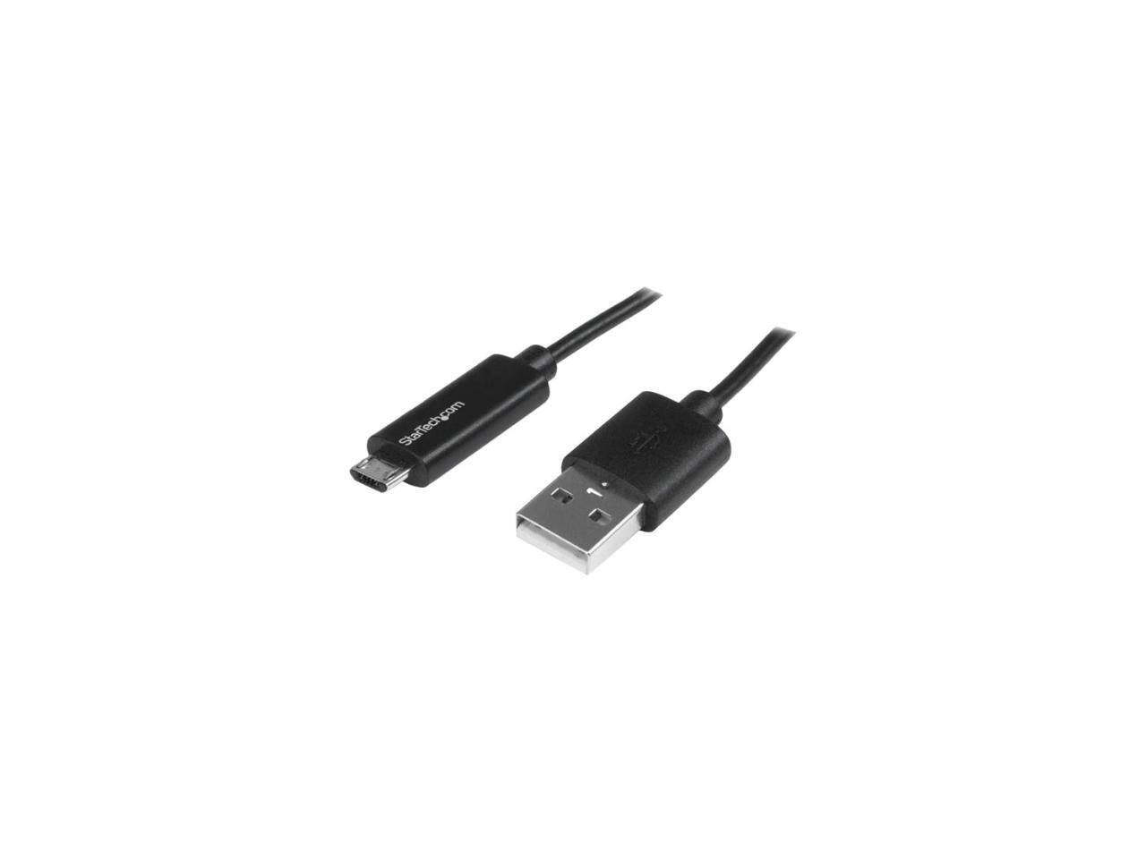 Alt View 1. StarTech.com - StarTech.com 1m 3 ft Micro-USB Cable with LED Charging Light - M/M - USB to Micro USB Cable.