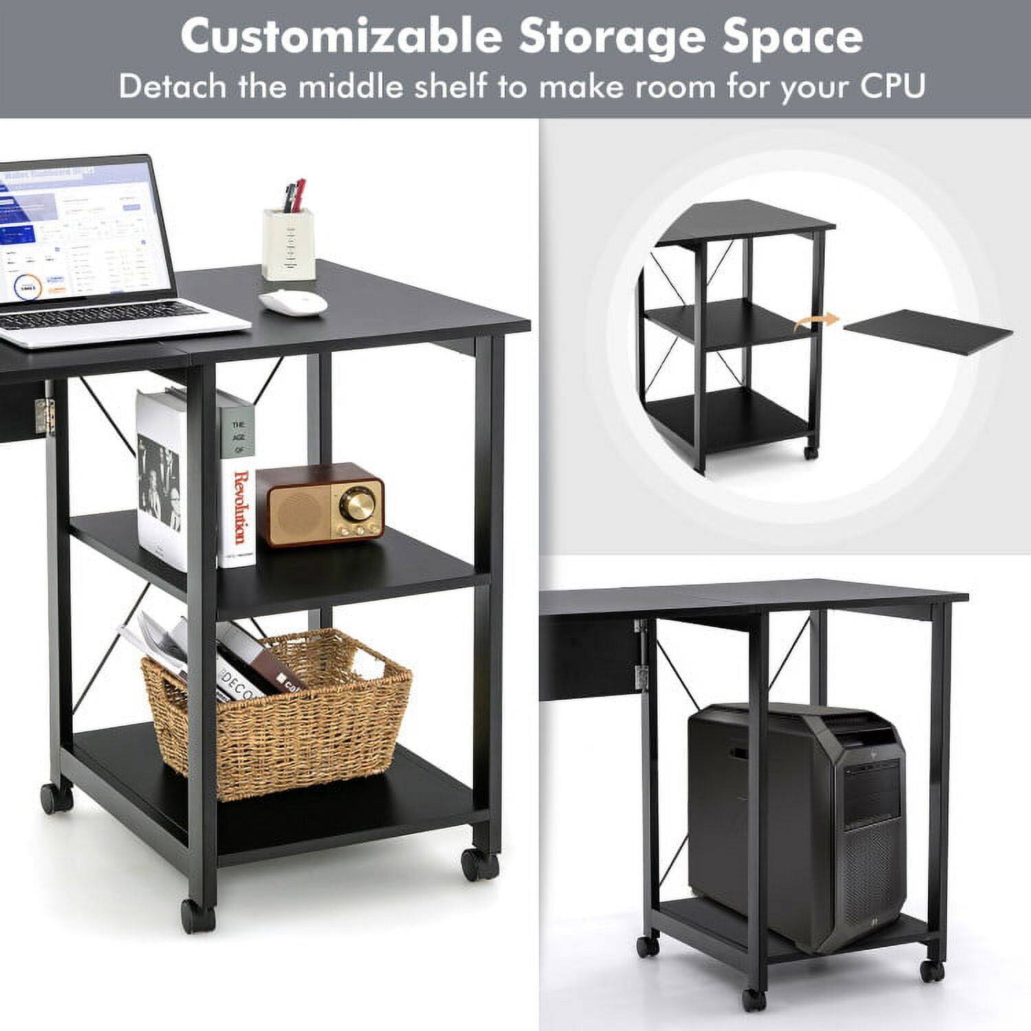 Customizable Storage Space  
Detach the middle shelf to make room for your CPU