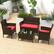 Alt View 3. Costway - 8 PCS Patio Furniture Set with Washable Cushions and Tempered Glass Coffee Table - Mix Brown,Red.