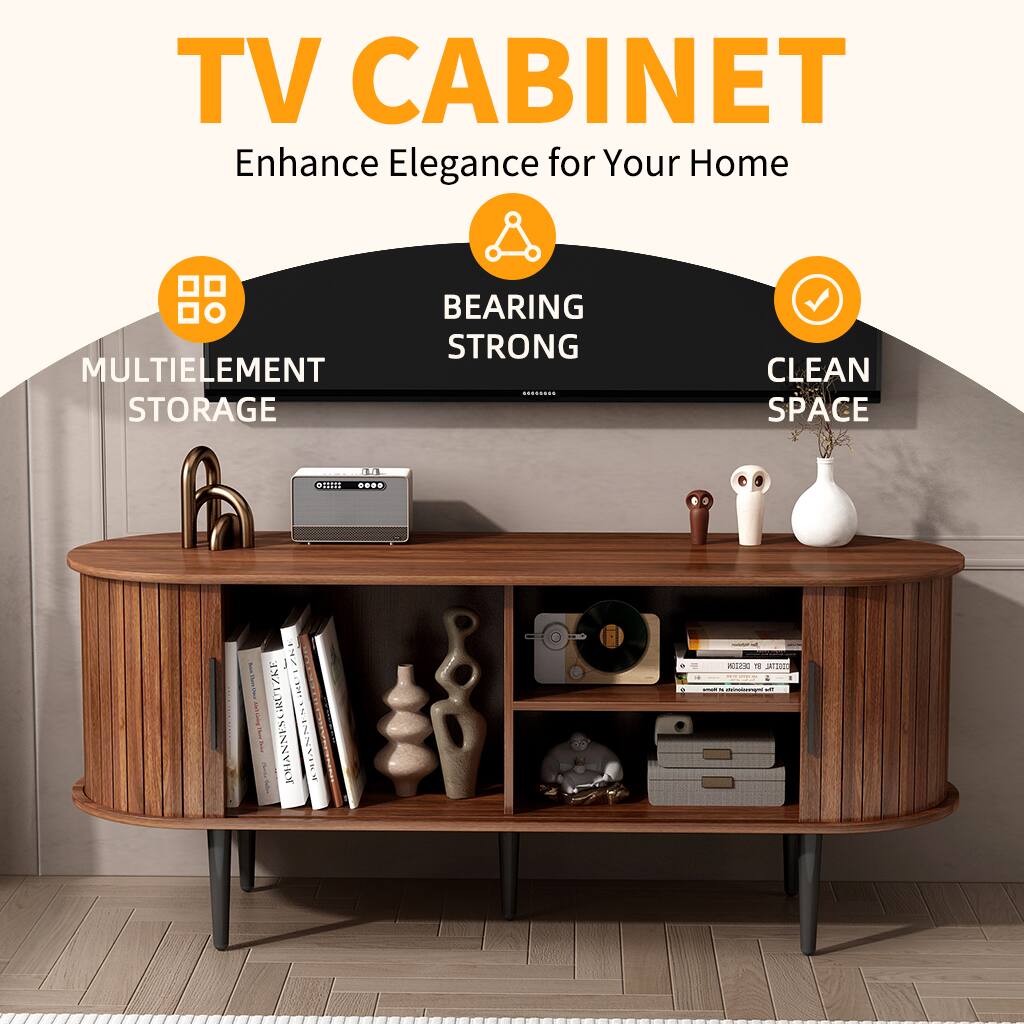 TV CABINET  
Enhance Elegance for Your Home  

MULTIELEMENT STORAGE  
BEARING STRONG  
CLEAN SPACE