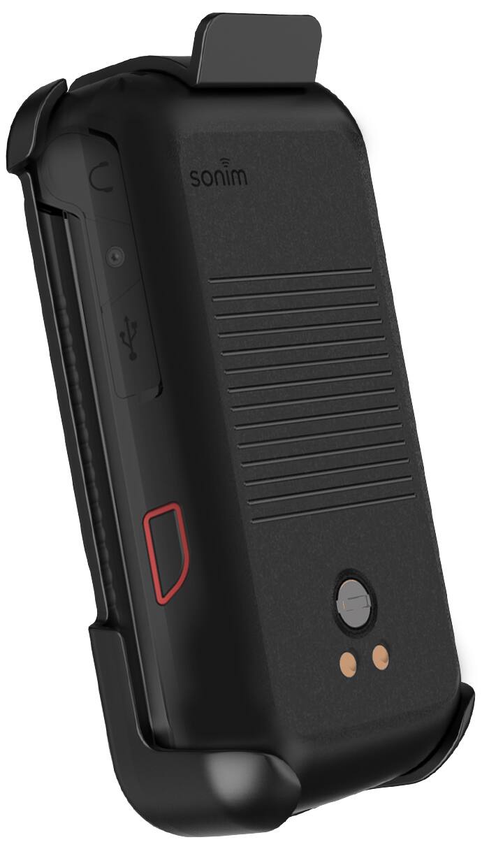 Alt View 8. Nakedcellphone - Holster Case for Sonim XP3plus 5G Flip Phone (2025, X320) - Ratchet Belt Clip Holder - Black.