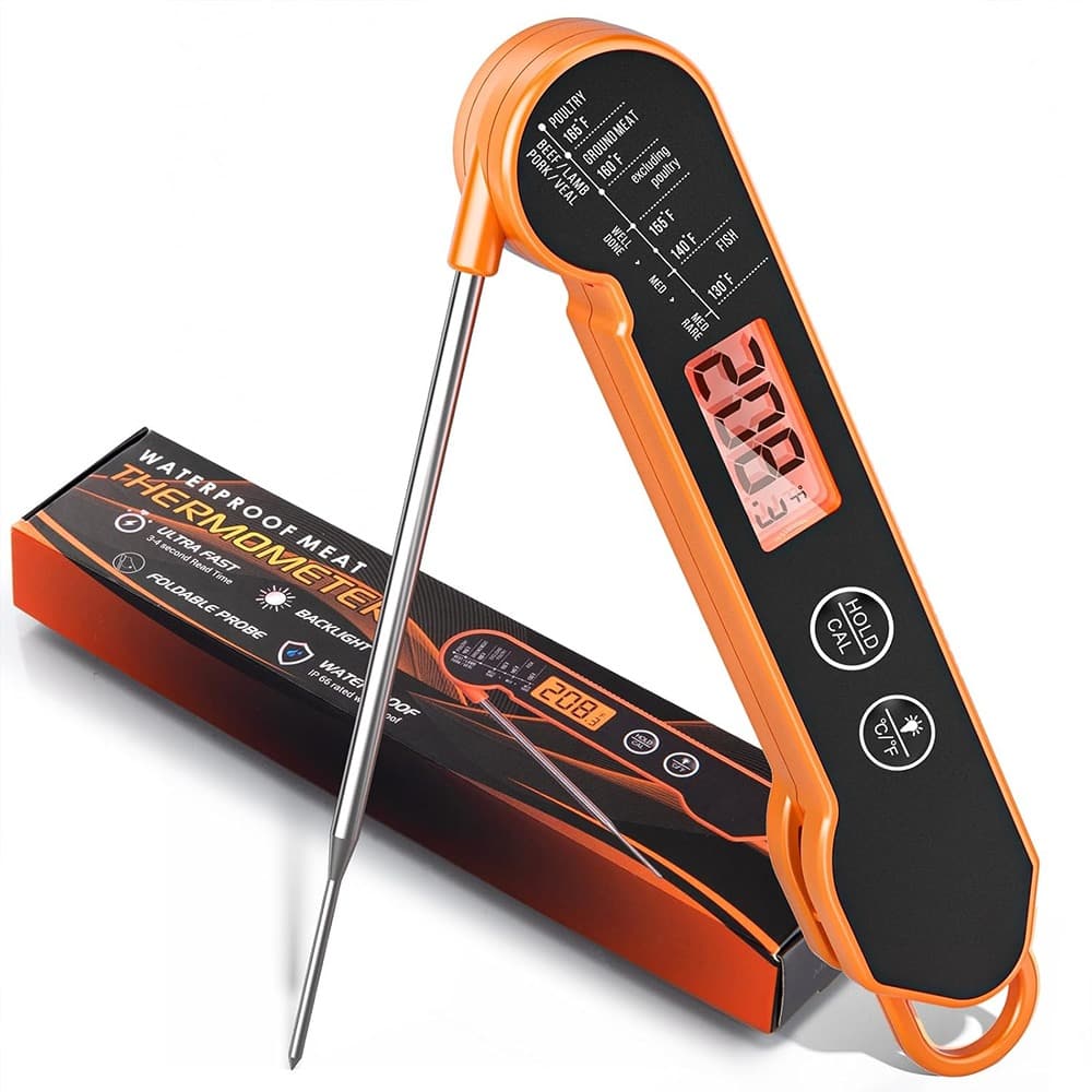 PARKER SLATER - Digital Meat Thermometer, Backlit Display, Calibration,Waterproof