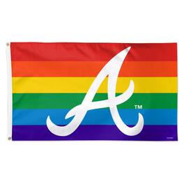 WinCraft - Atlanta Braves 3' x 5' Single-Sided Deluxe Team Pride Flag - Multicolor