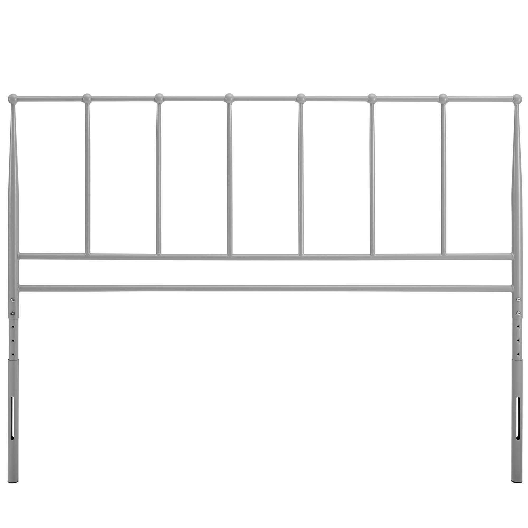 Left. Modway - Kiana Metal Stainless Steel Full Headboard by Modway - Gray.