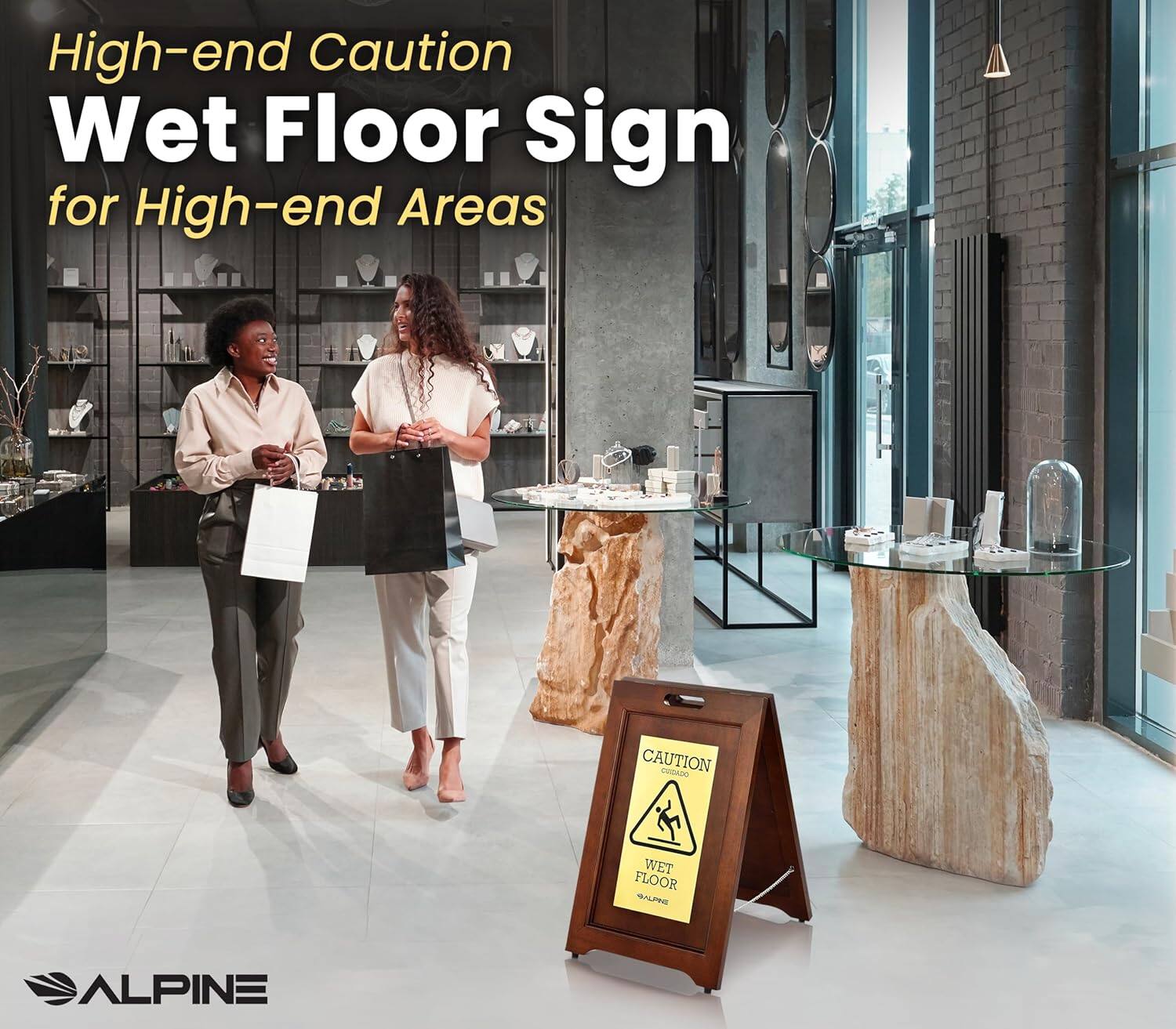 High-end Caution Wet Floor Sign for High-end Areas
CAUTION WET FLOOR
ALPINE