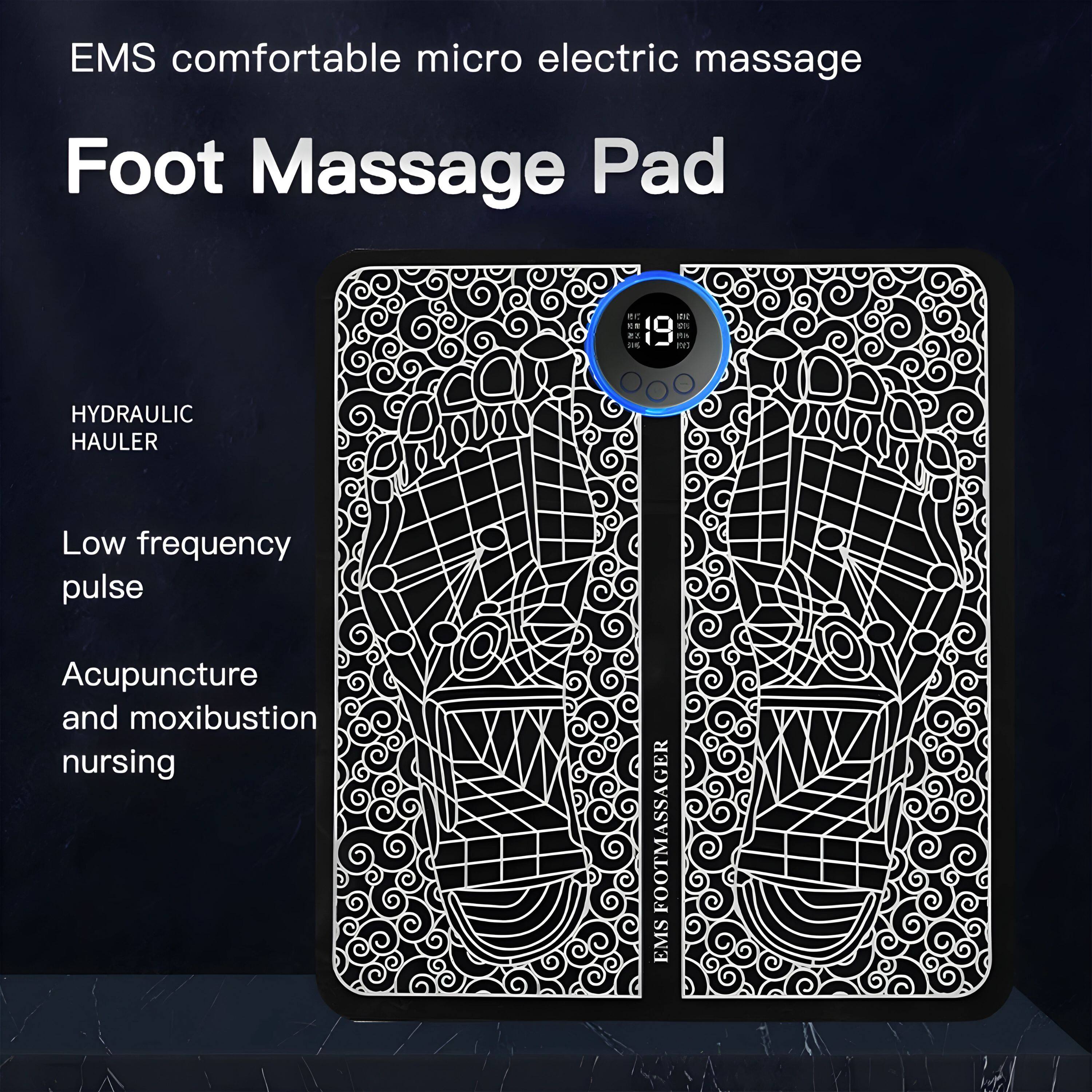 EMS comfortable micro electric massage  
Foot Massage Pad  

HYDRAULIC HAULER  

Low frequency pulse  

Acupuncture and moxibustion nursing  

EMS FOOT MASSAGER