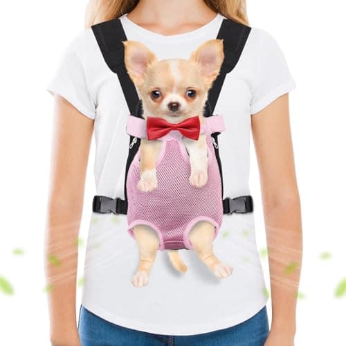 Live At Space - Pet Carrier Backpack Hands-free Adjustable Dog Front Out Easy-fit For Hiking Camping Traveling Cycling Small Dogs And Ra