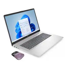 17.3" HD+ Touchscreen AI Laptop Intel N100 4GB RAM 128GB UFS HP Wireless Mouse +1year Microsoft 365 - Winter Lavender