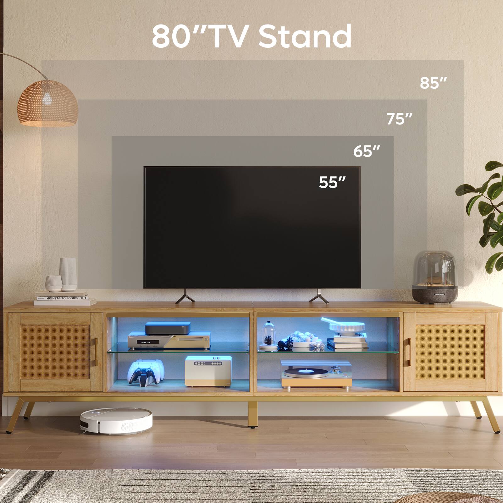 80" TV Stand 85" 75" 65" 55"