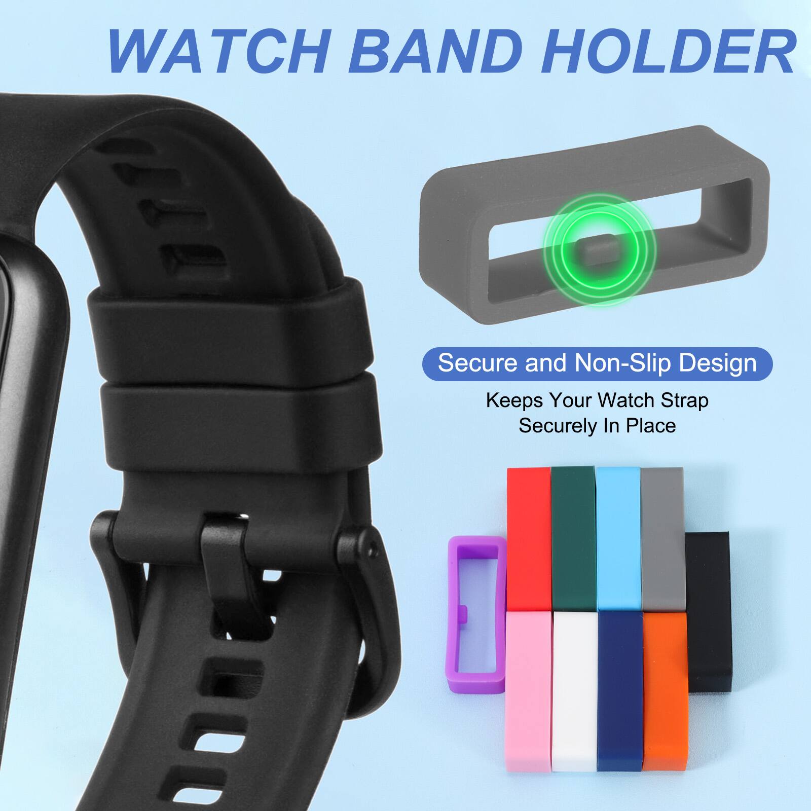 WATCH BAND HOLDER

Secure and Non-Slip Design Keeps Your Watch Strap Securely In Place